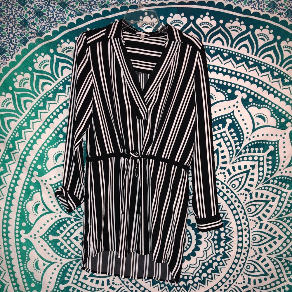 Black and white striped Leith dress